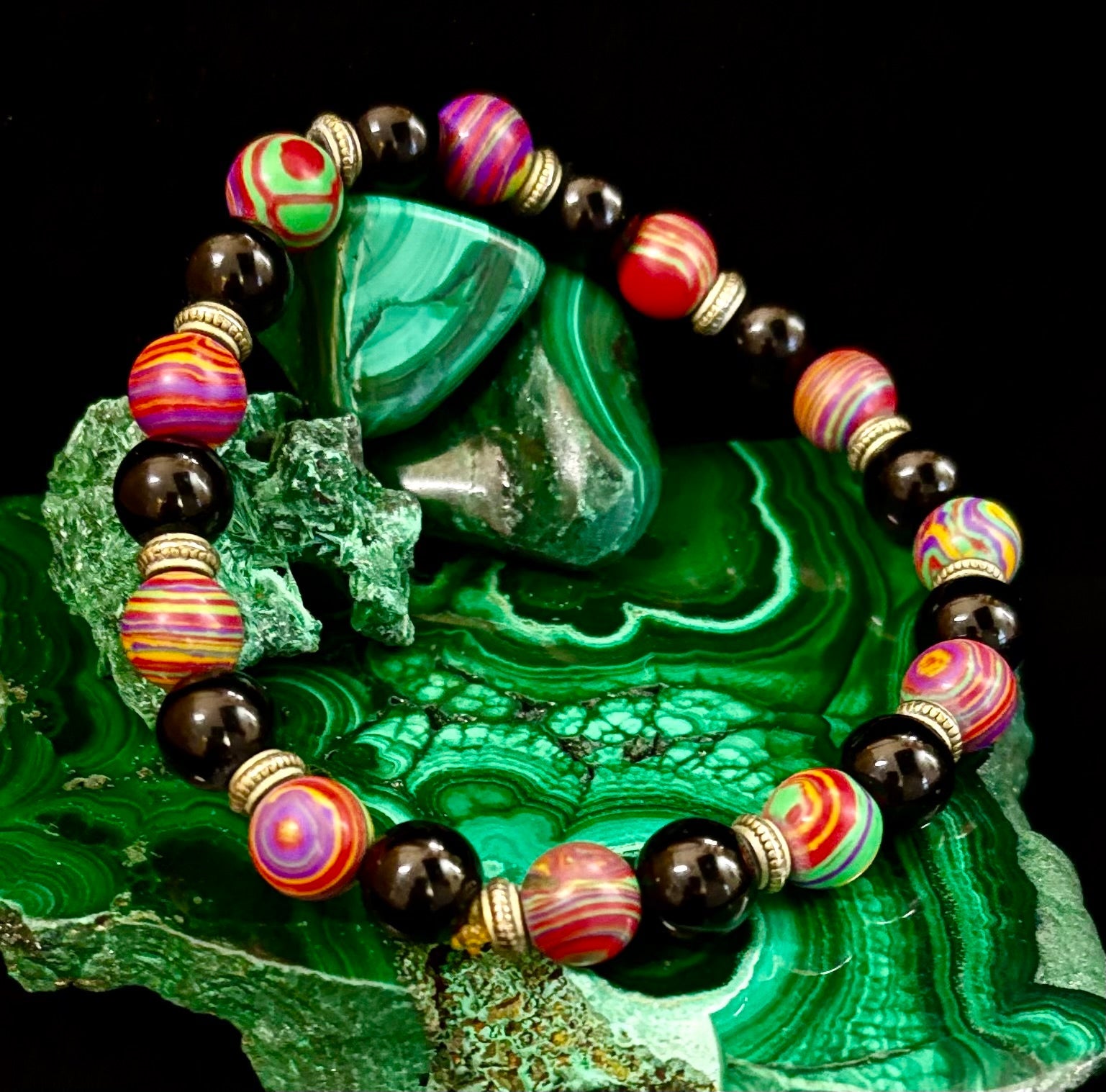 Corazón Collection Bohemian Mixed Metal Stretch Bracelet