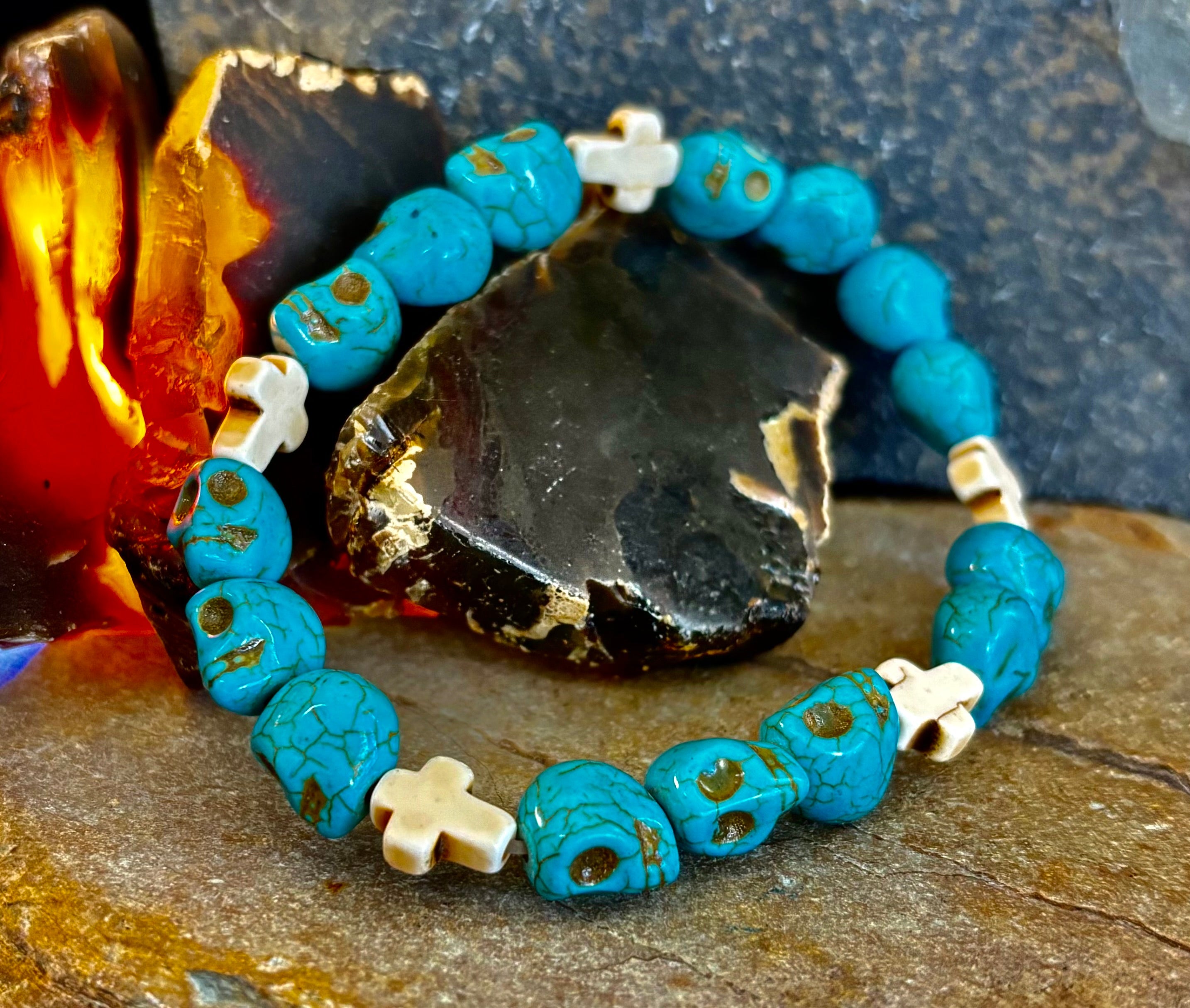Corazón Collection Turquoise Agate Bohemian Bracelet