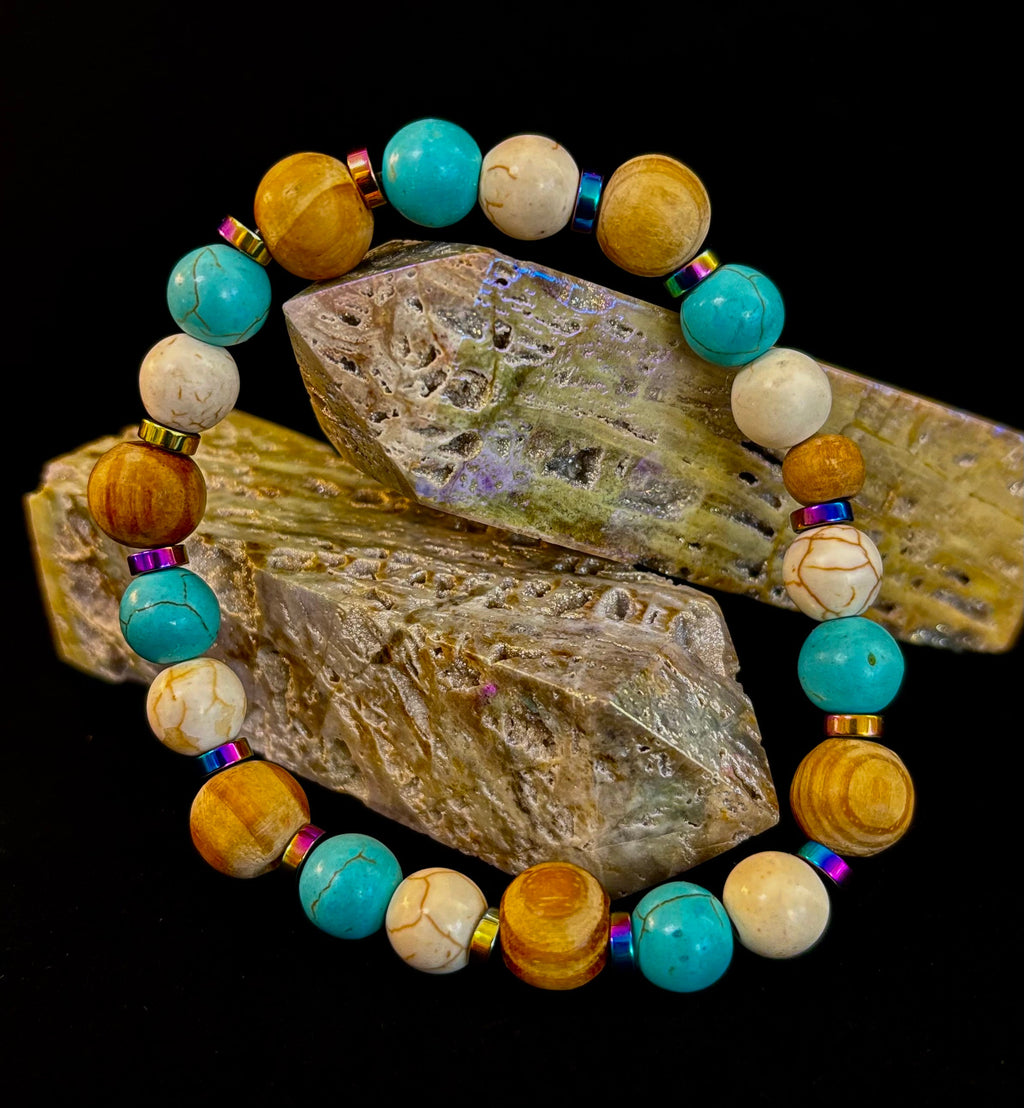 Corazón Collection Turquoise Agate Bohemian Bracelet