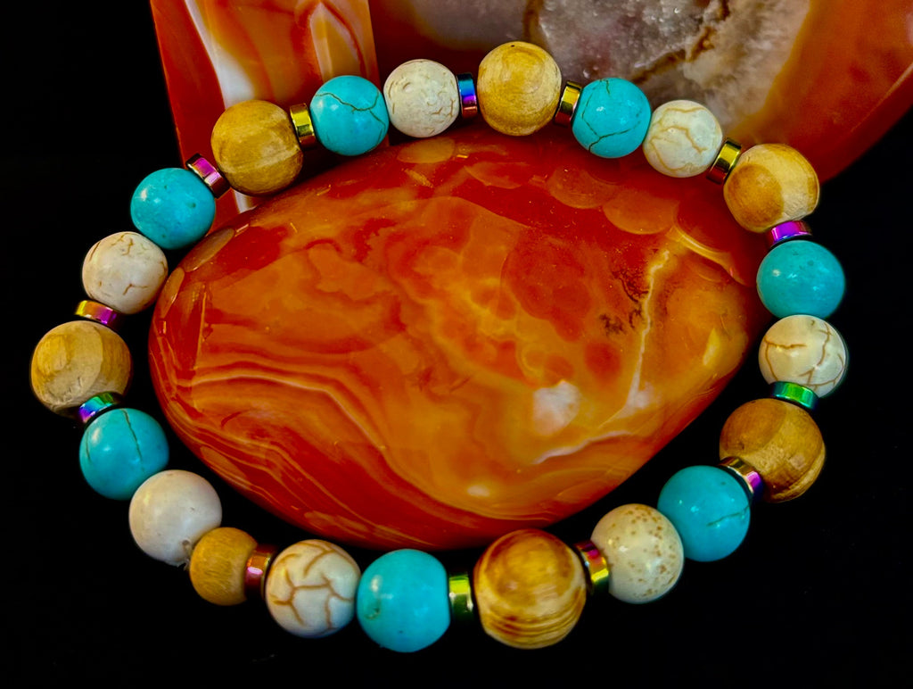 Corazón Collection Turquoise Agate Bohemian Bracelet