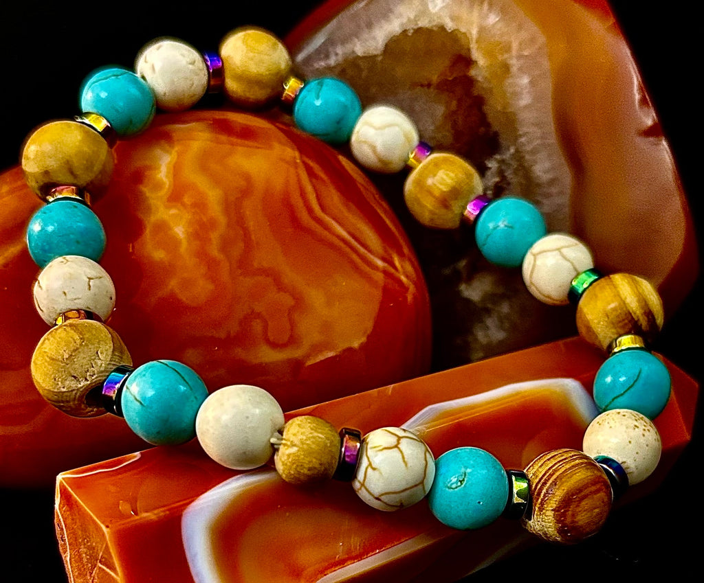 Corazón Collection Turquoise Agate Bohemian Bracelet