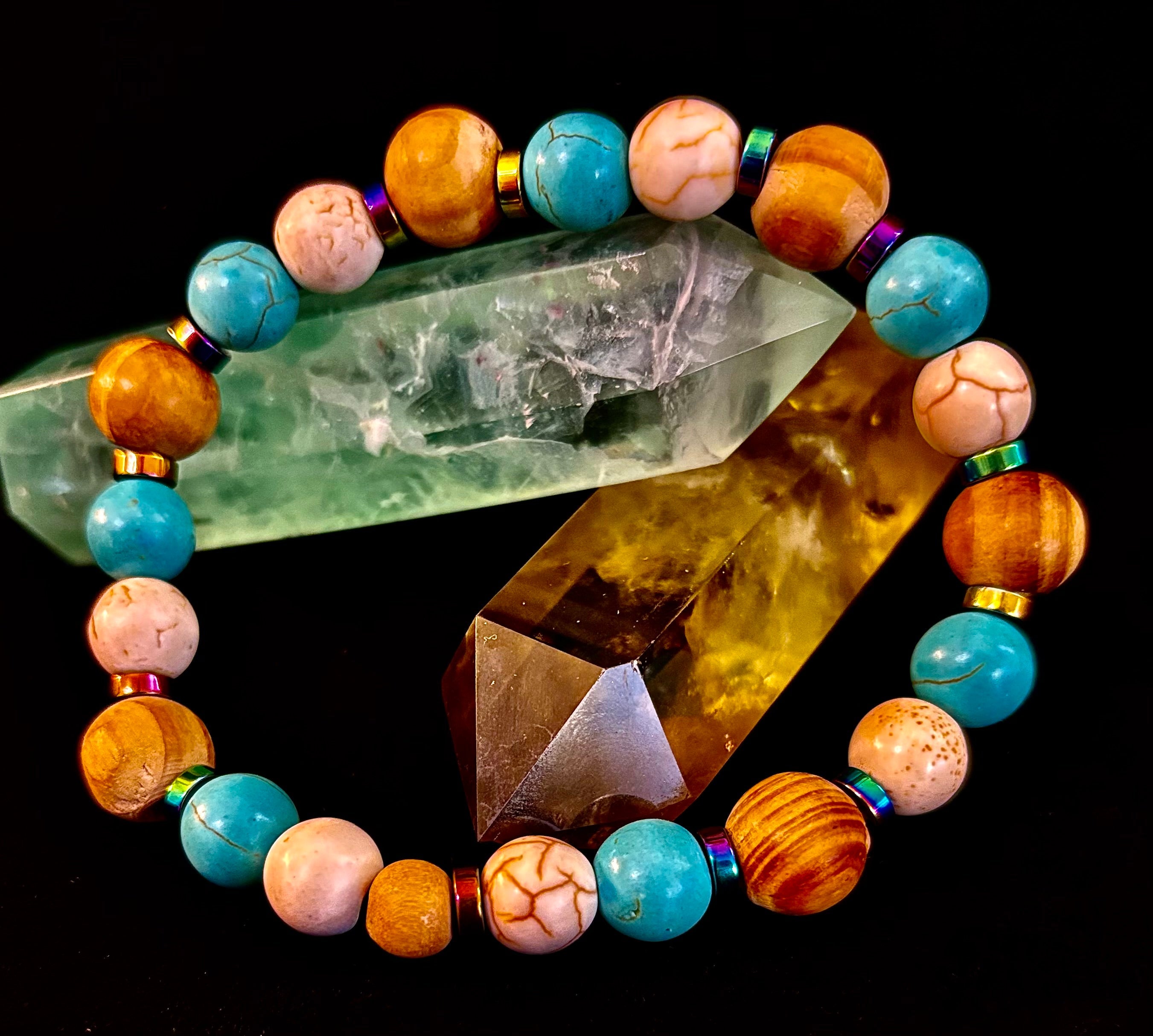 Corazón Collection Turquoise Agate Bohemian Bracelet