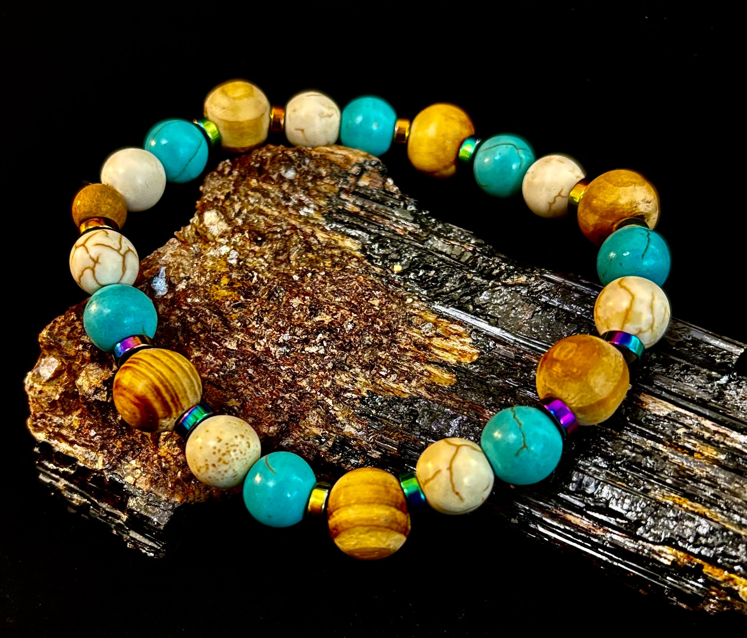 Corazón Collection Turquoise Agate Bohemian Bracelet
