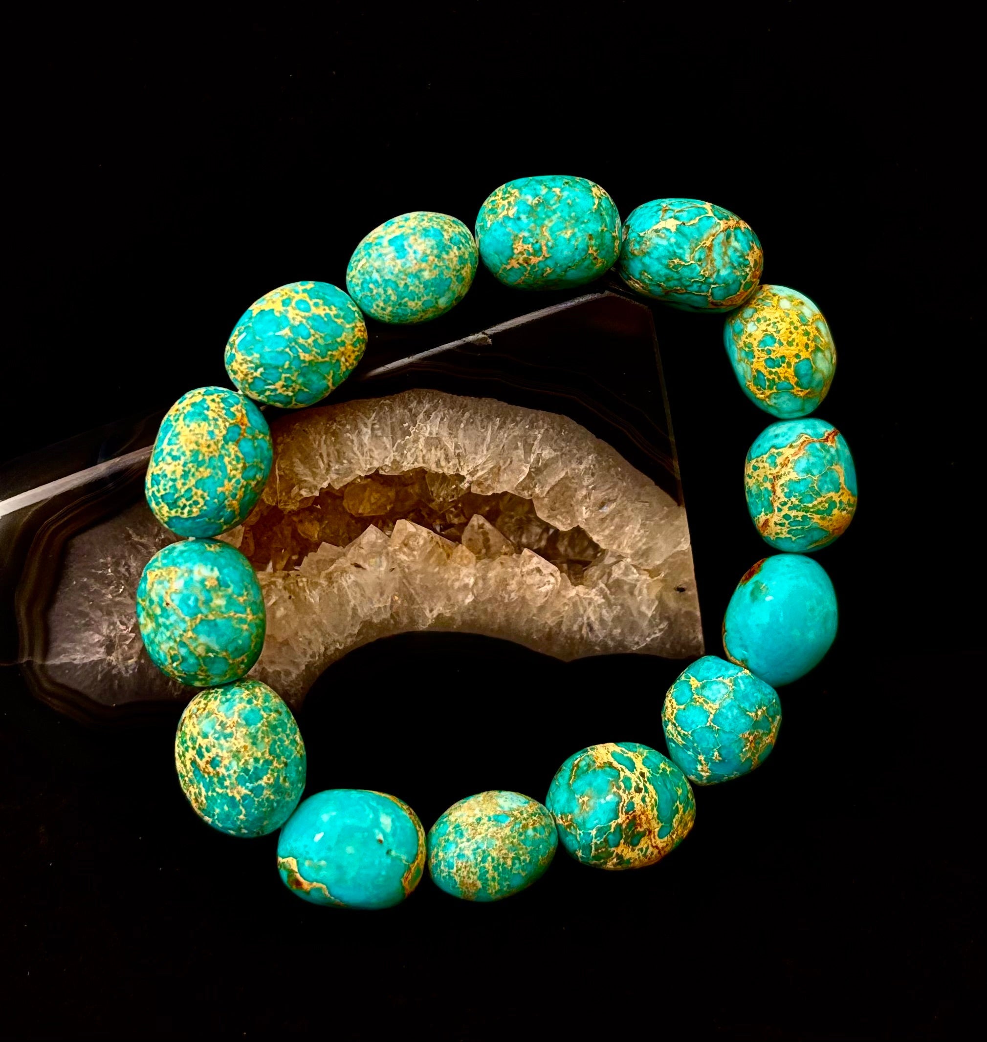 Imperial Jasper Nugget Stretch Bracelet