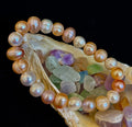 Cultured Freshwater Pearl Stretch Bracelet — Multicolor Baroque