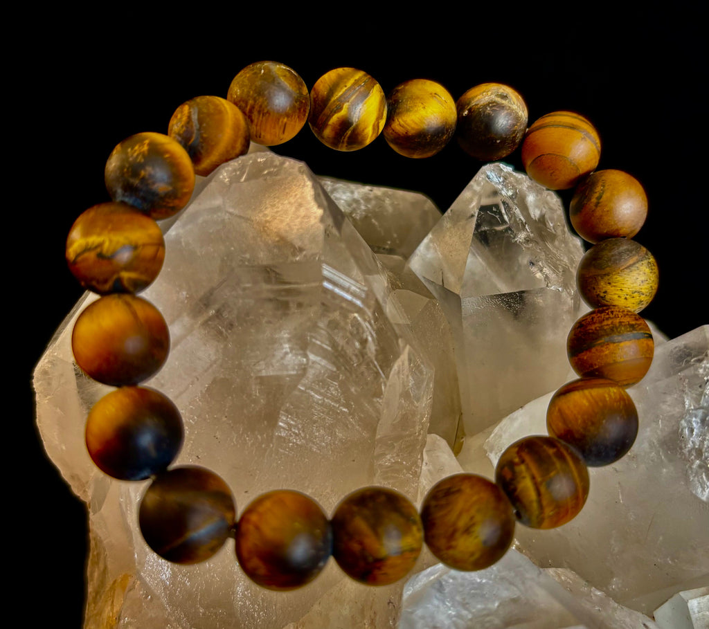 10mm Matte Tiger's Eye Stretch Bracelet
