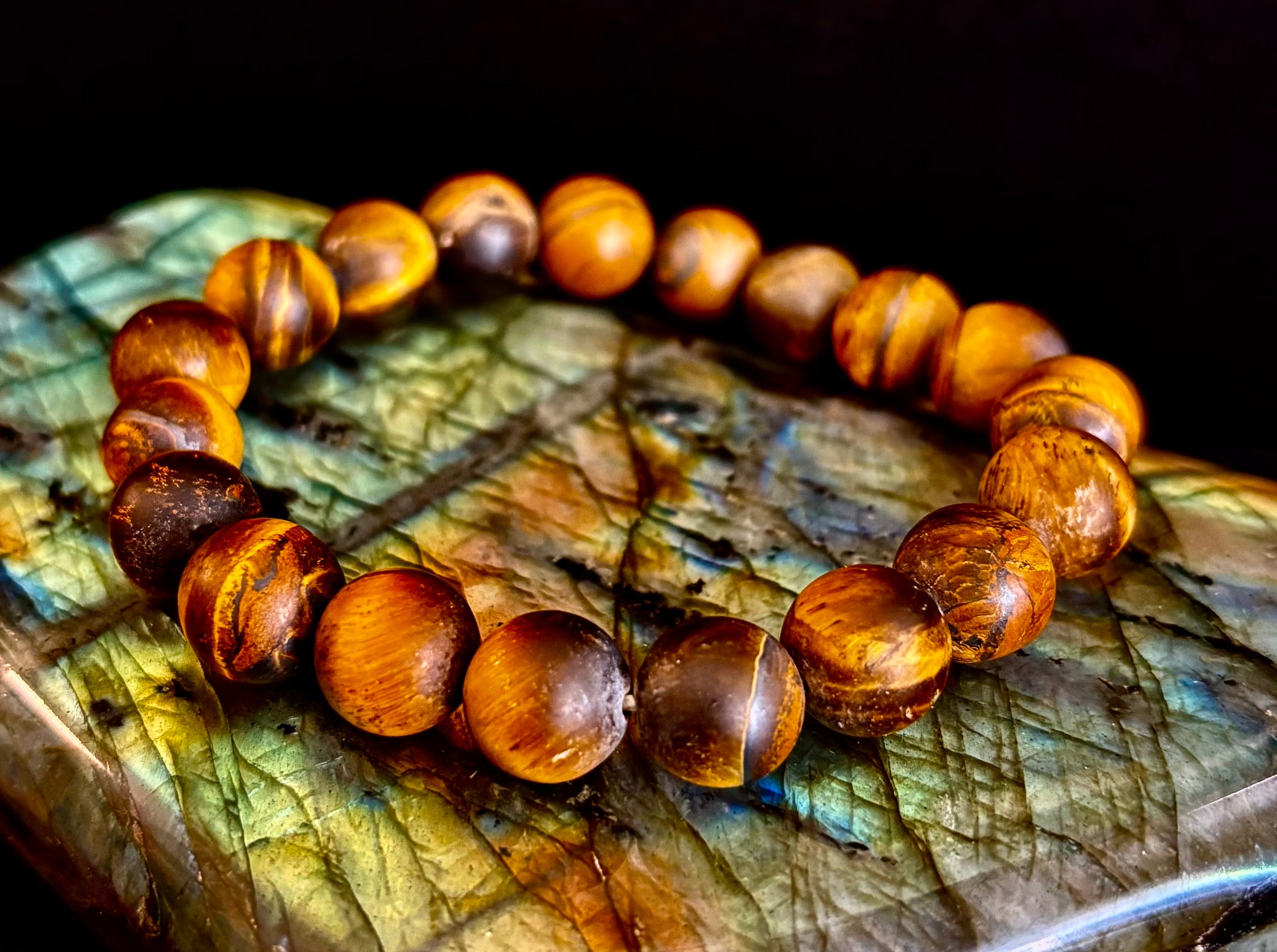 10mm Matte Tiger's Eye Stretch Bracelet