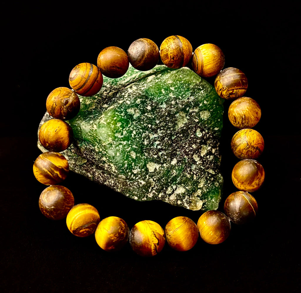 10mm Matte Tiger's Eye Stretch Bracelet