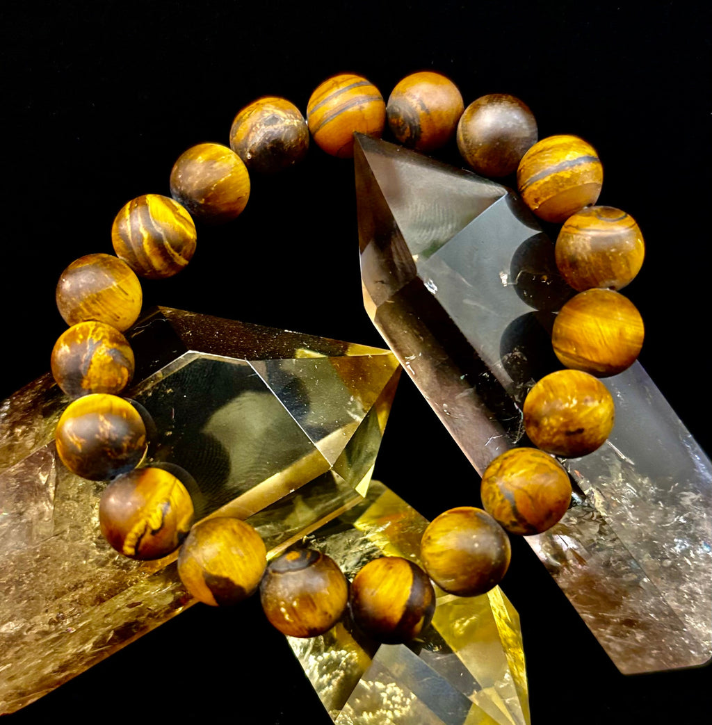 10mm Matte Tiger's Eye Stretch Bracelet
