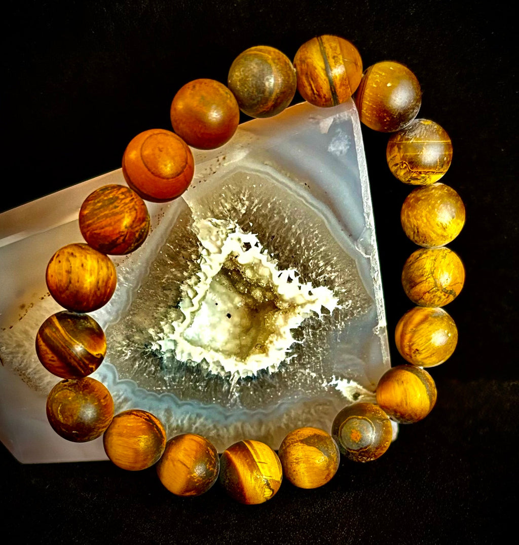 10mm Matte Tiger's Eye Stretch Bracelet