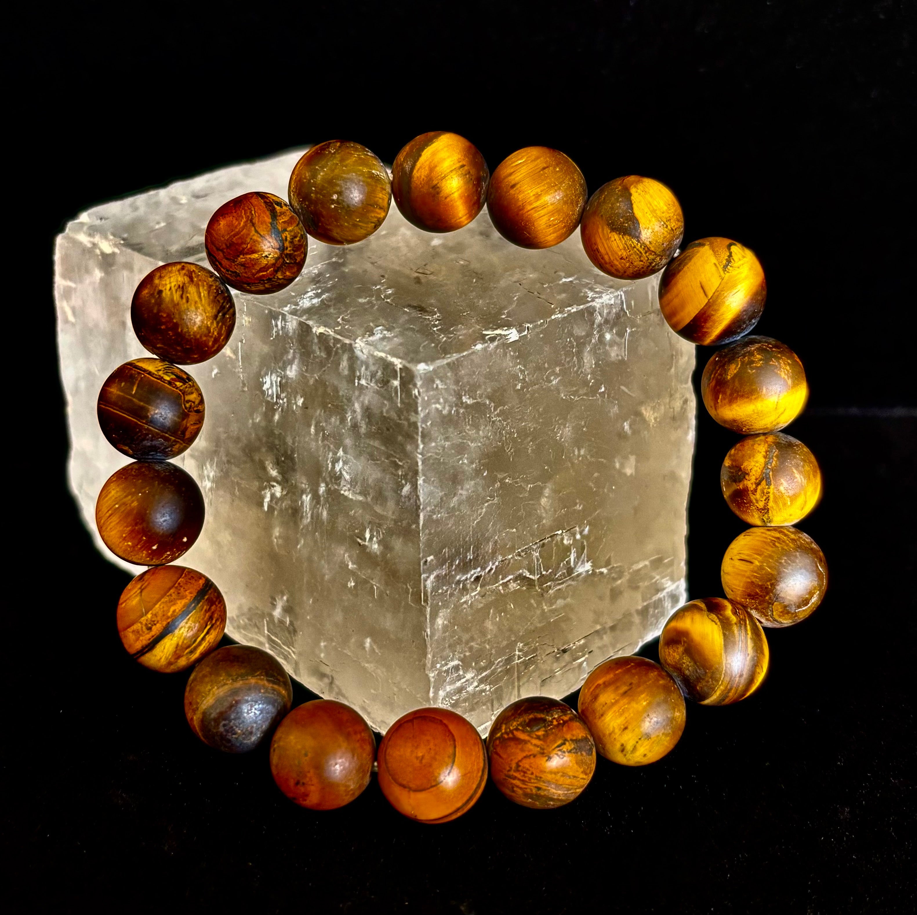 10mm Matte Tiger's Eye Stretch Bracelet