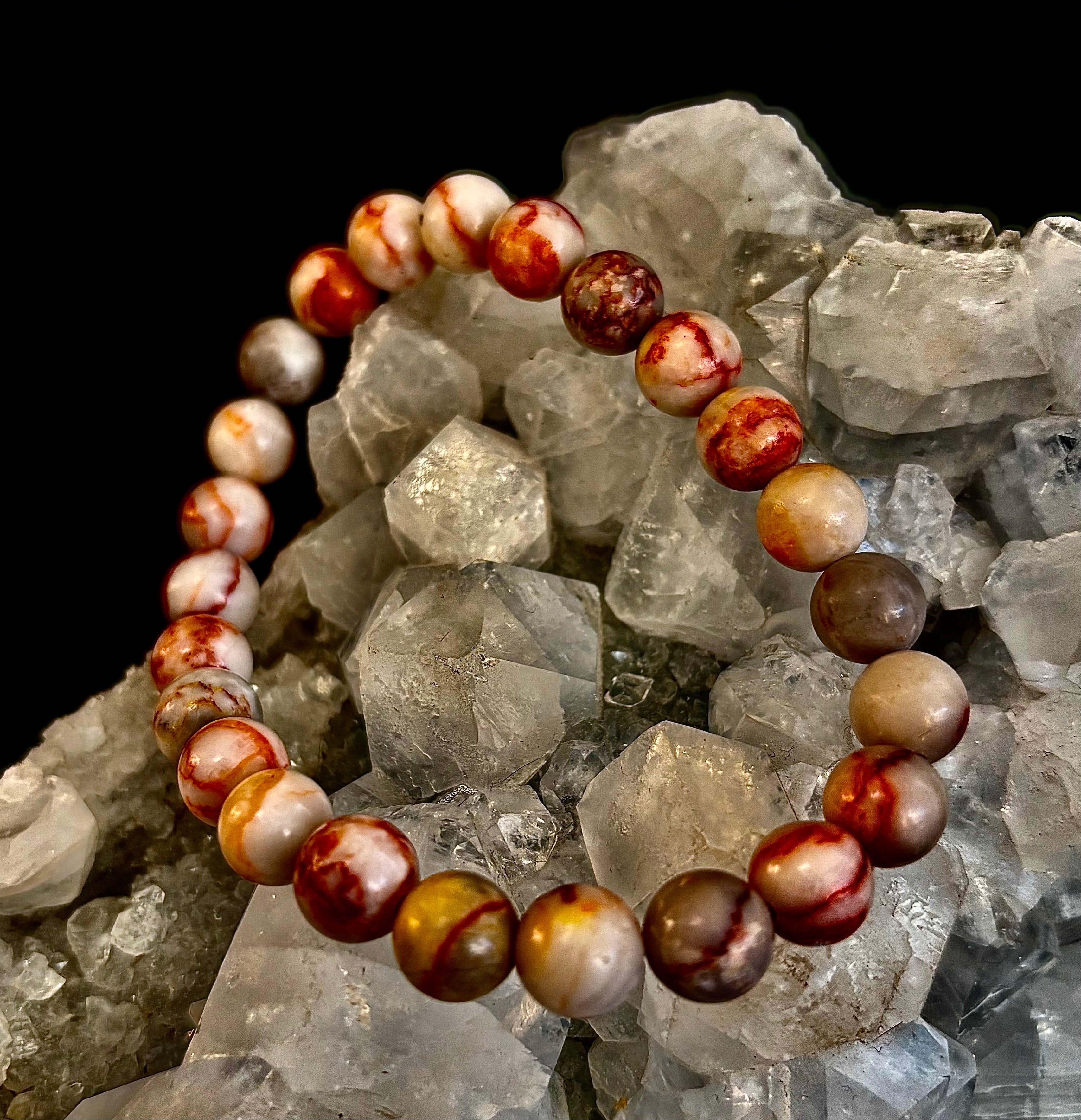 Red Vein Jasper Stretch Bracelet – Natural Healing Stone