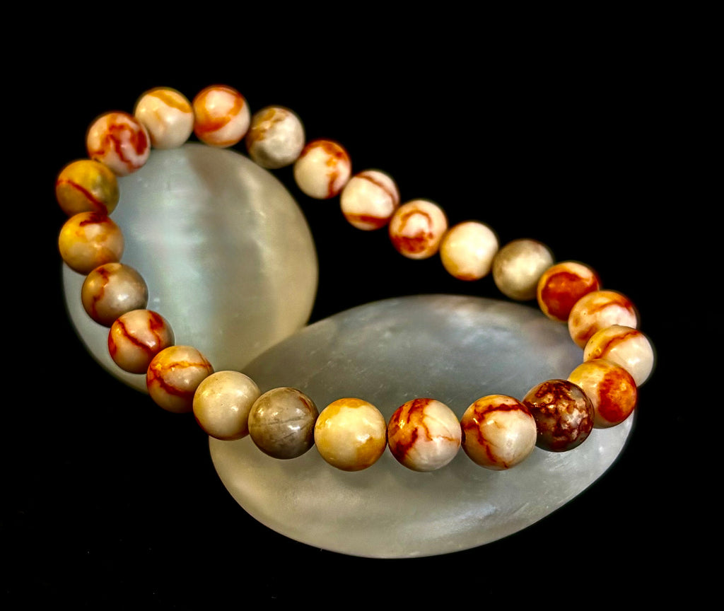 Red Vein Jasper Stretch Bracelet – Natural Healing Stone