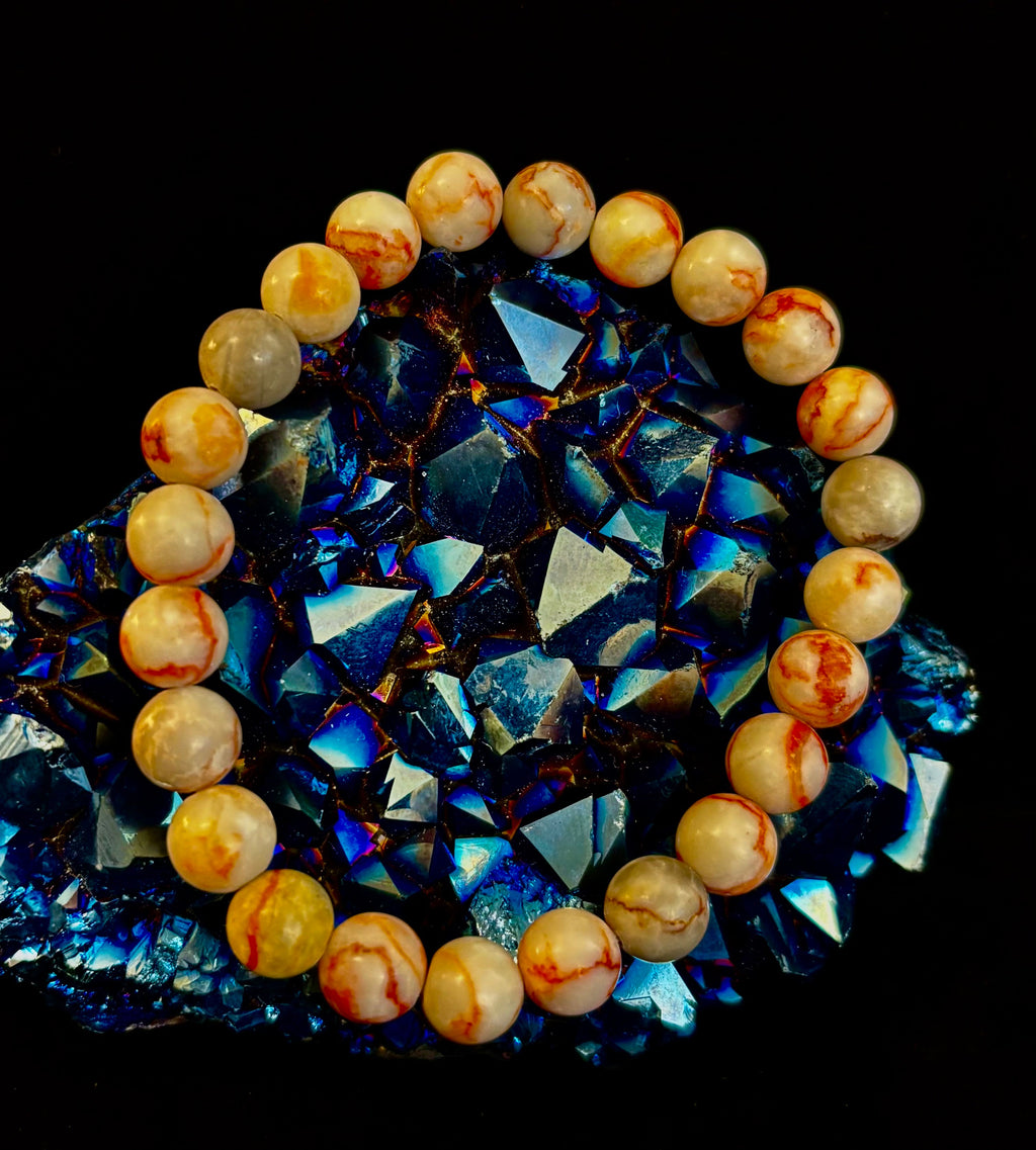 Red Vein Jasper Stretch Bracelet – Natural Healing Stone