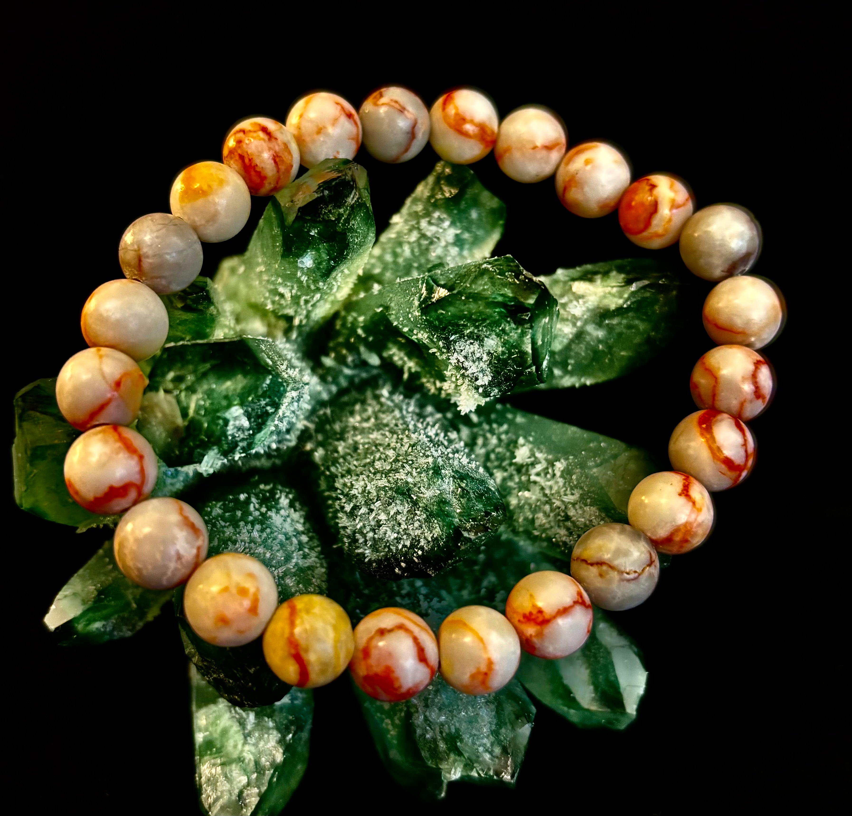 Red Vein Jasper Stretch Bracelet – Natural Healing Stone