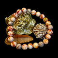 Red Vein Jasper Bracelet — Natural Jasper Healing Stretch Bracelet for Strength & Grounding