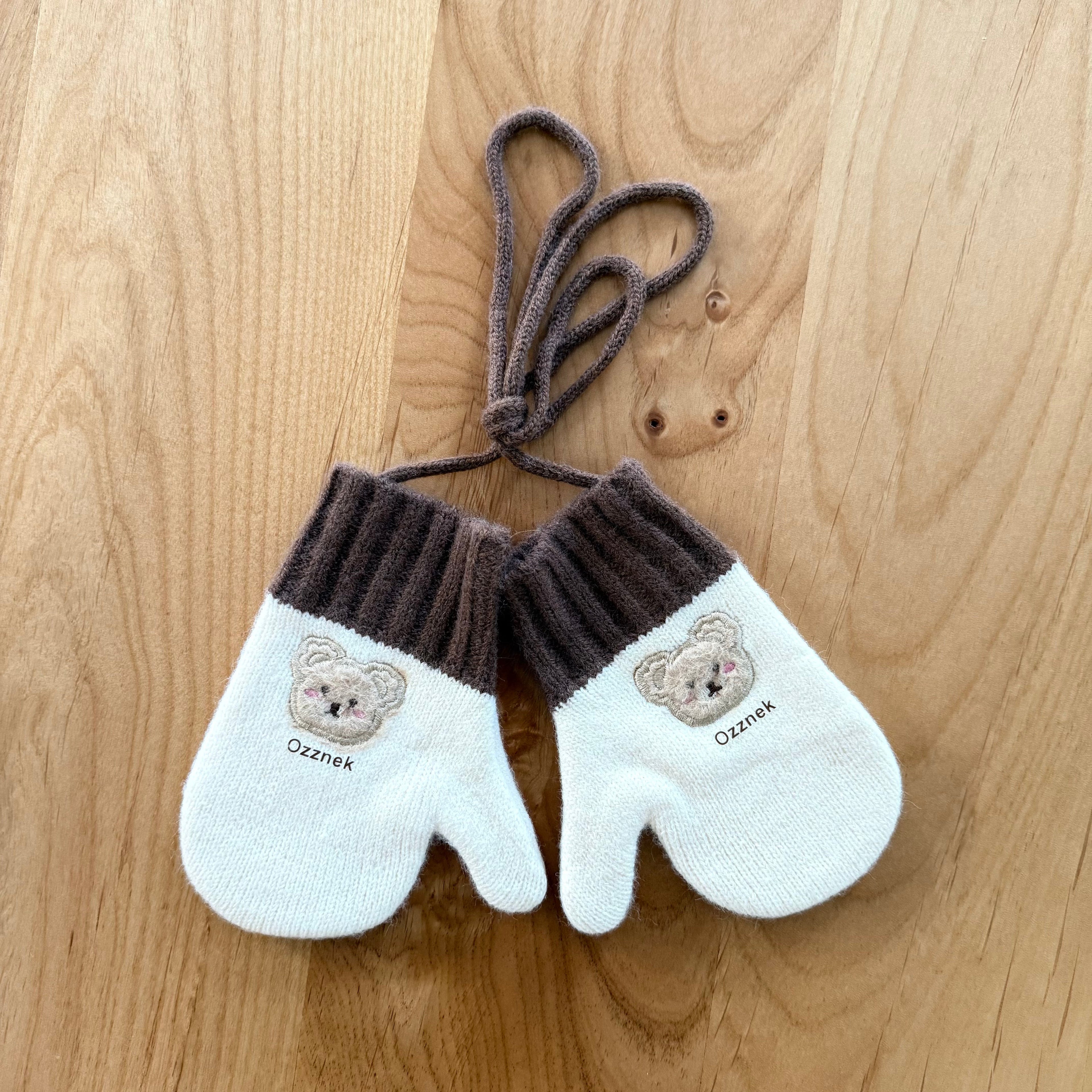 Kids Winter Gloves with String Connector – Warm & Soft
