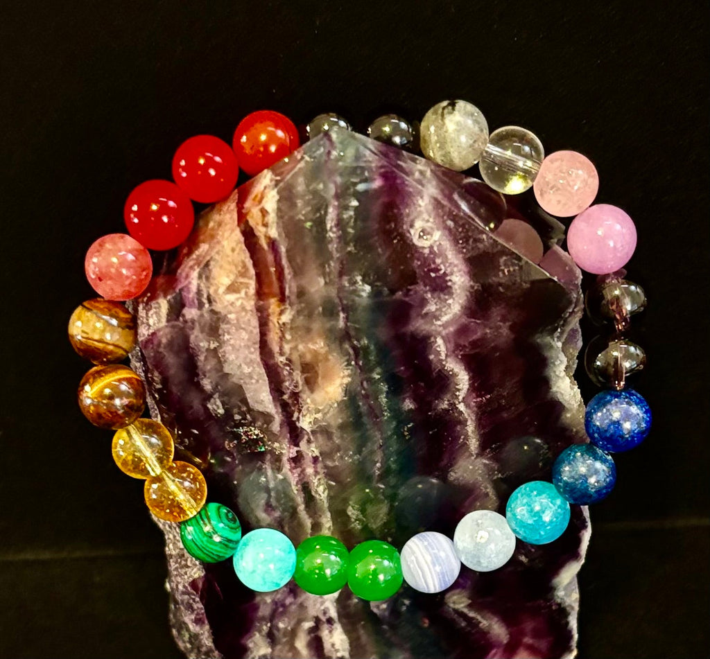 Bohemian Chakra Healing Bracelet – Energy Balance, Spiritual Wellness & Free-Spirited Style