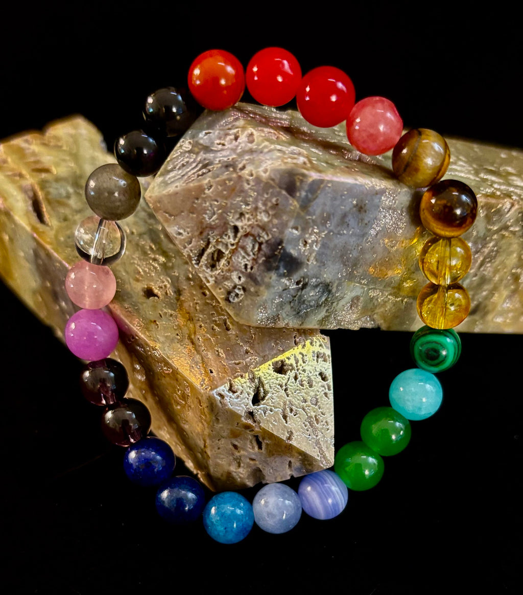 Bohemian Chakra Healing Bracelet – Energy Balance, Spiritual Wellness & Free-Spirited Style