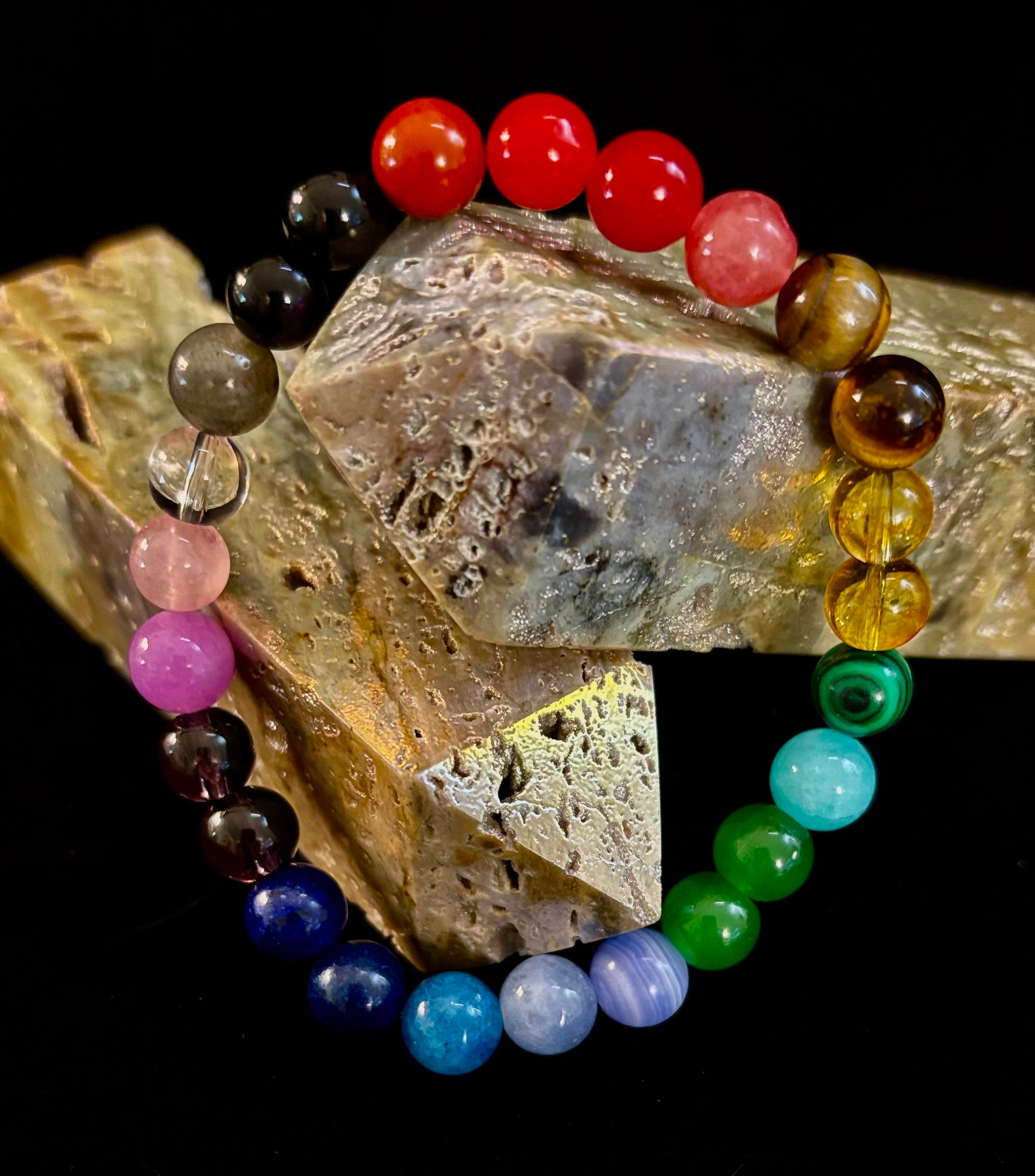 Bohemian Chakra Healing Bracelet – Energy Balance, Spiritual Wellness & Free-Spirited Style