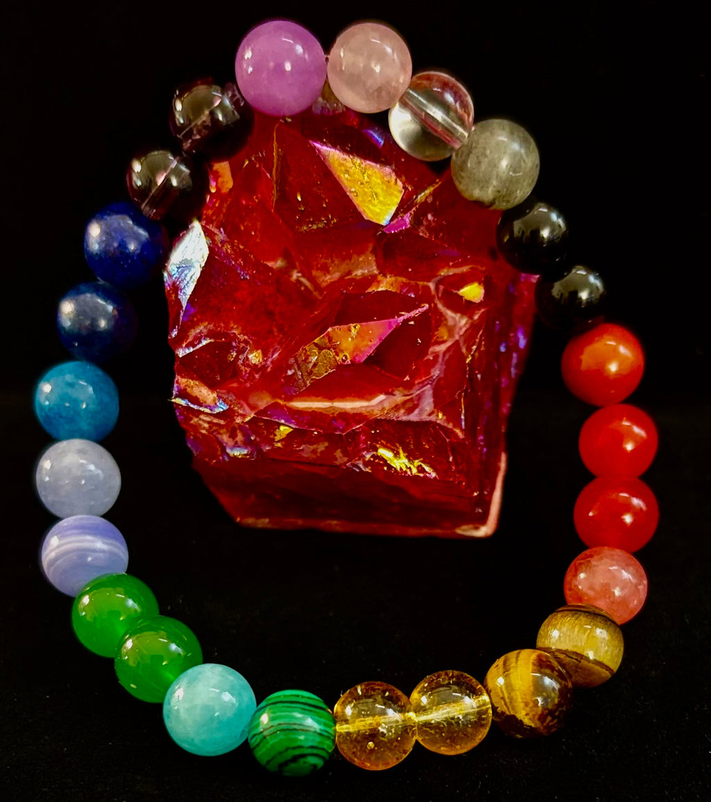 Bohemian Chakra Healing Bracelet – Energy Balance, Spiritual Wellness & Free-Spirited Style