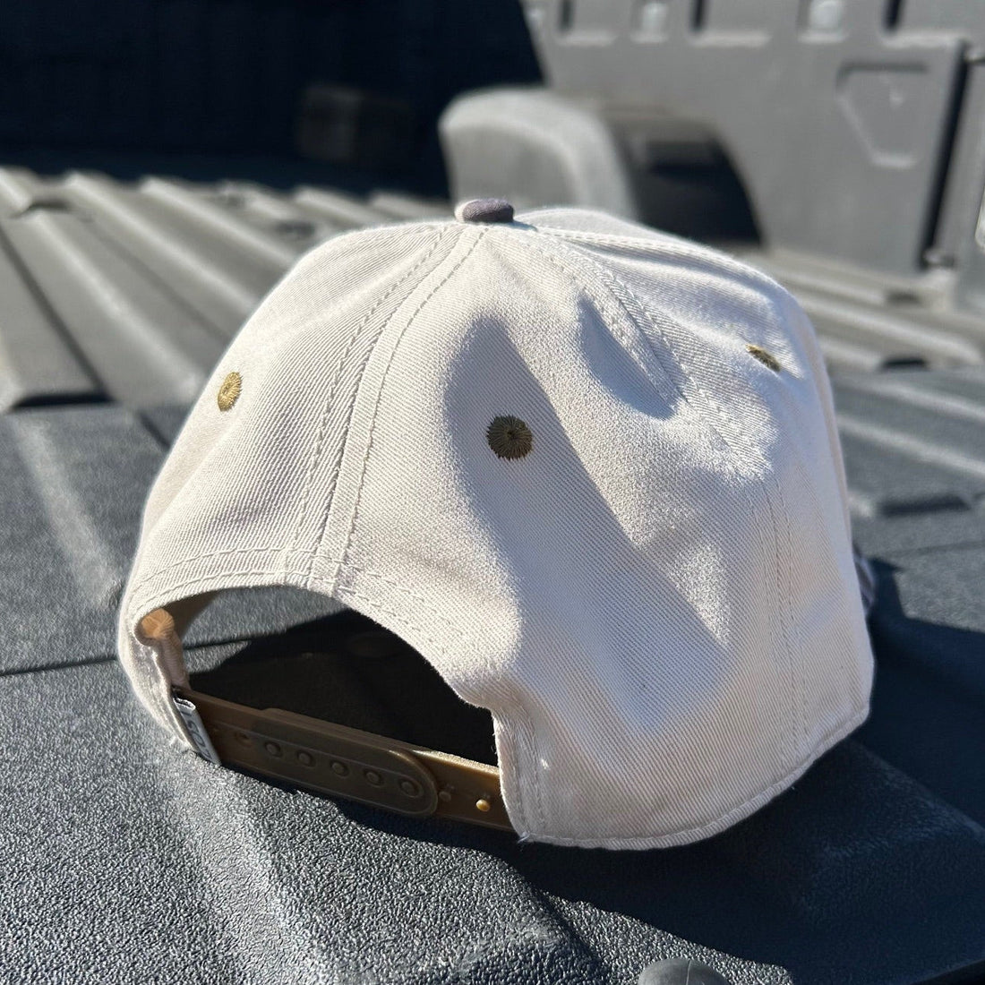Brown Trucker Hat with OSC Brim 5-Panel Snapback Cap