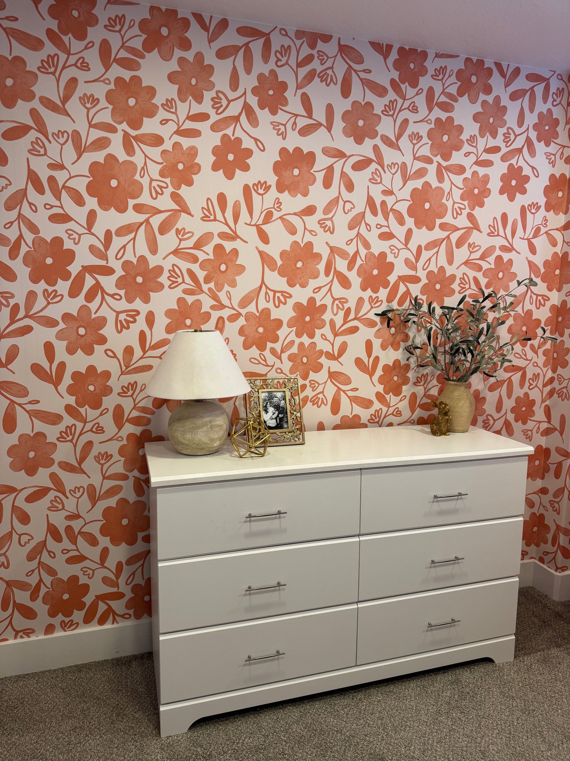 Markie Floral Bohemian Wallpaper by Christy Beasley