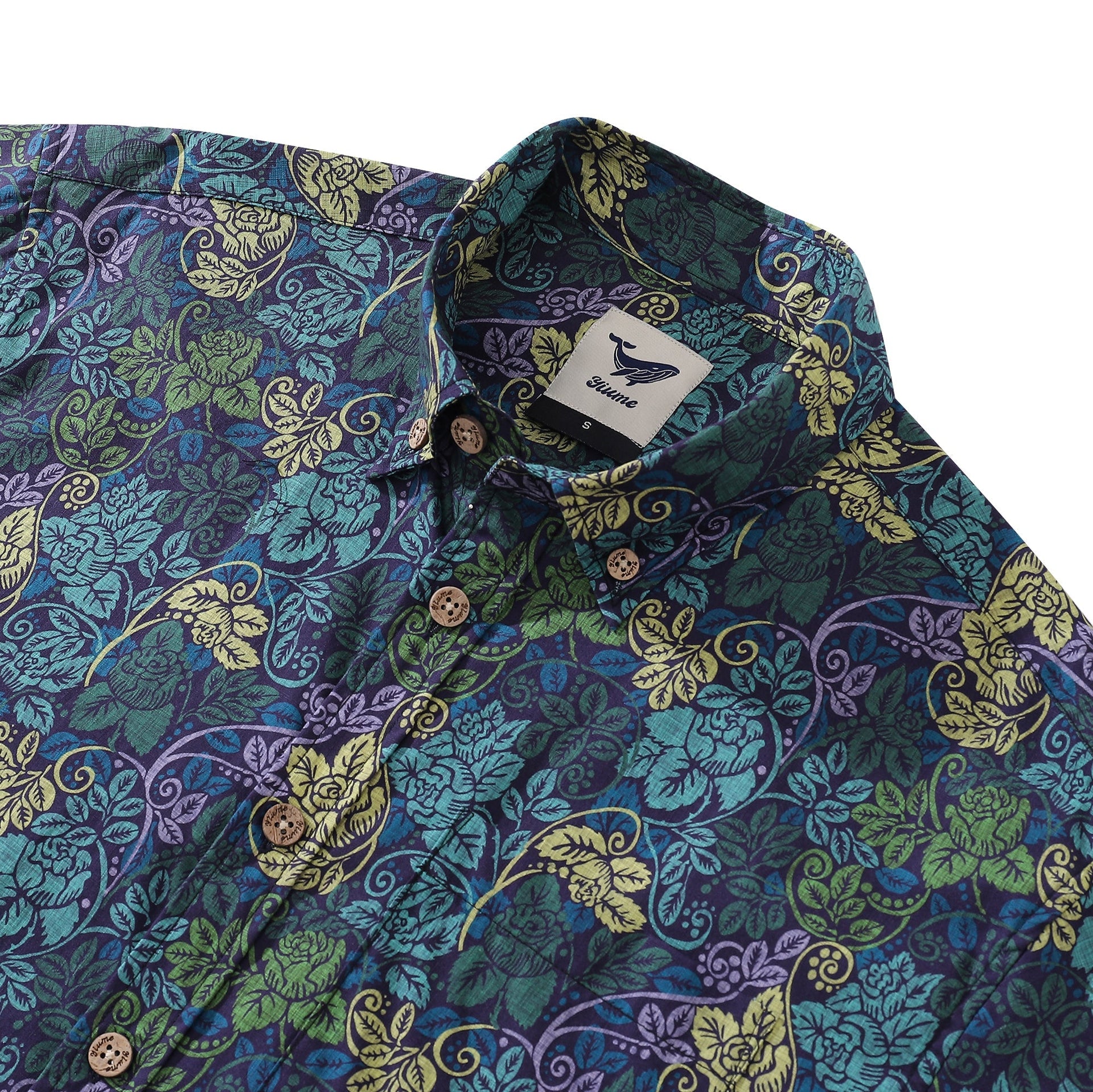 Men's Victorian Moody Roses Floral Print Cotton Hawaiian Shirt