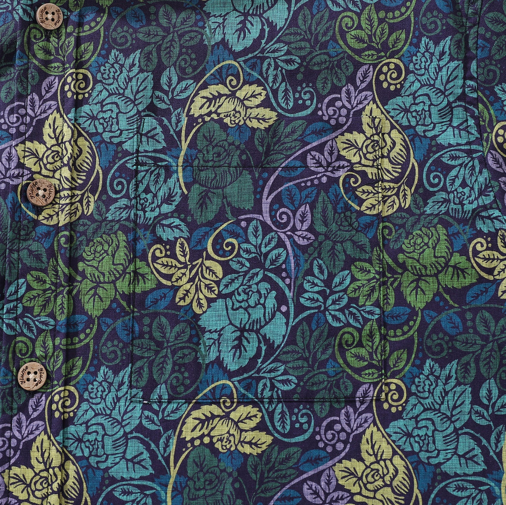 Men's Victorian Moody Roses Floral Print Cotton Hawaiian Shirt