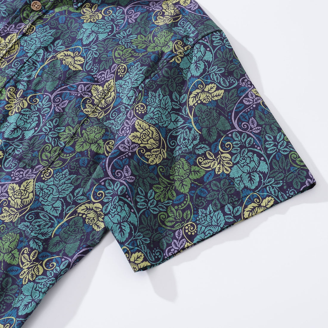 Men's Victorian Moody Roses Floral Print Cotton Hawaiian Shirt