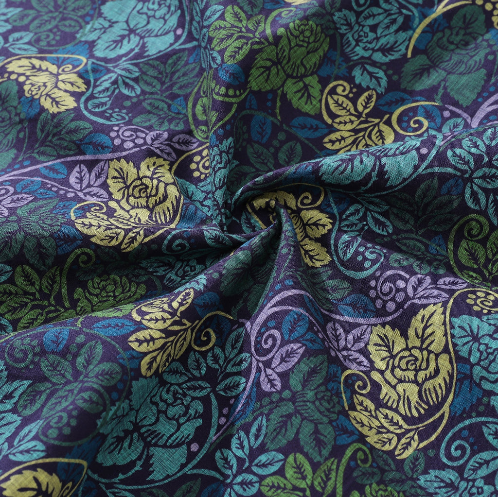 Men's Victorian Moody Roses Floral Print Cotton Hawaiian Shirt