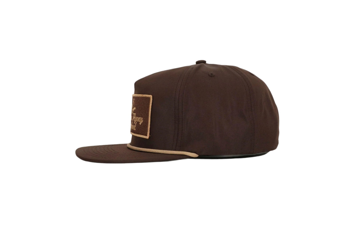 Youth Vintage Style Brown Rope Hat with Classic Patch