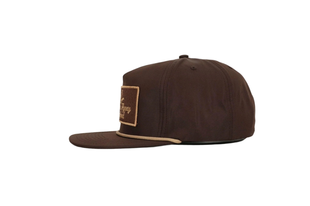 Youth Vintage Style Brown Rope Hat with Classic Patch