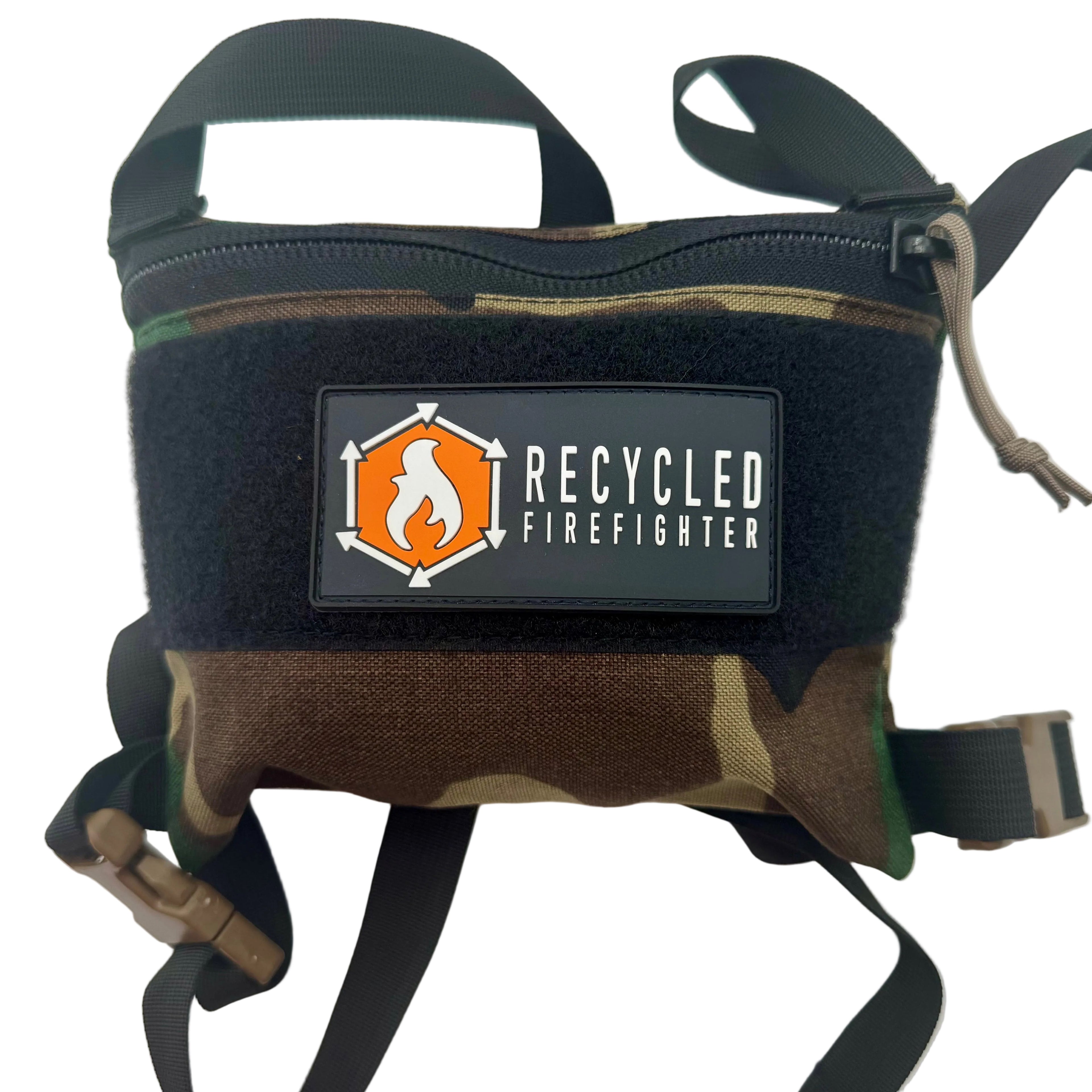 Tactical Rubber Velcro Patch - 4x2 Inch Flame Logo Accessory
