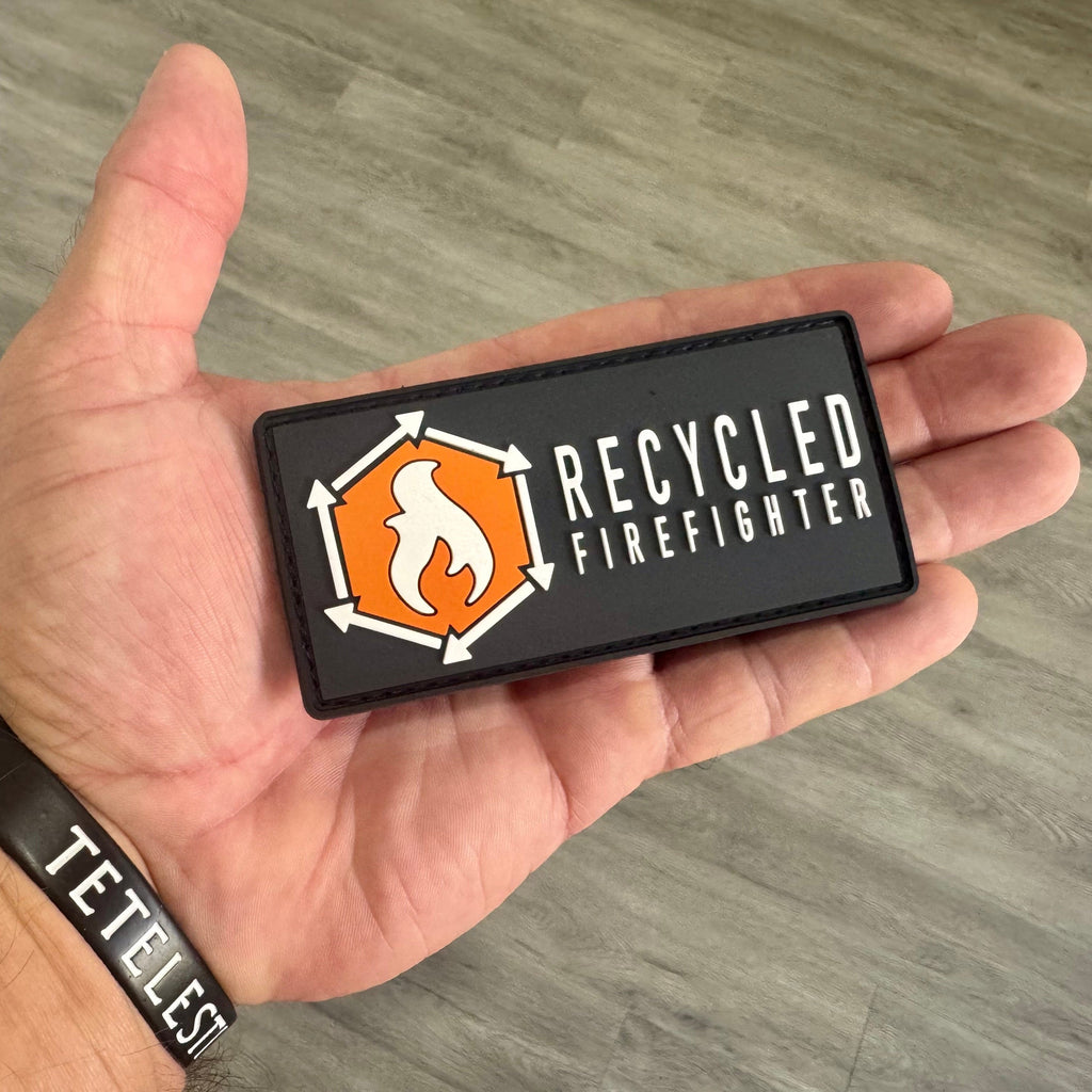 Tactical Rubber Velcro Patch - 4x2 Inch Flame Logo Accessory