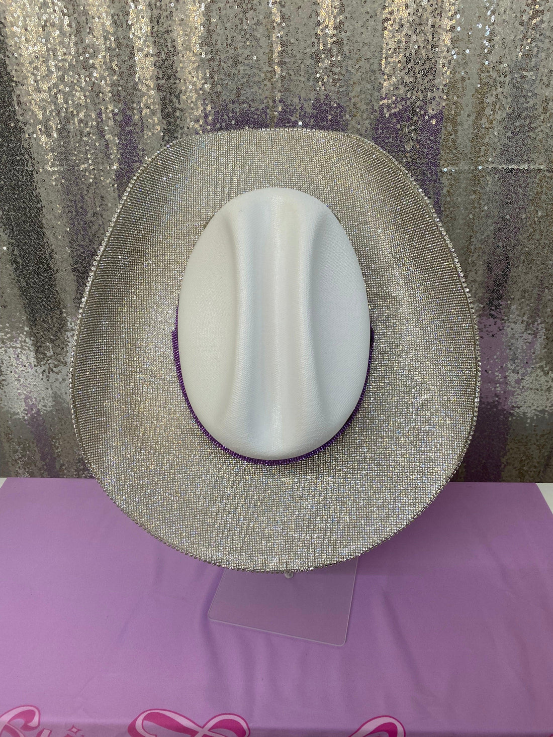 TCU Hat - White, Silver and Purple