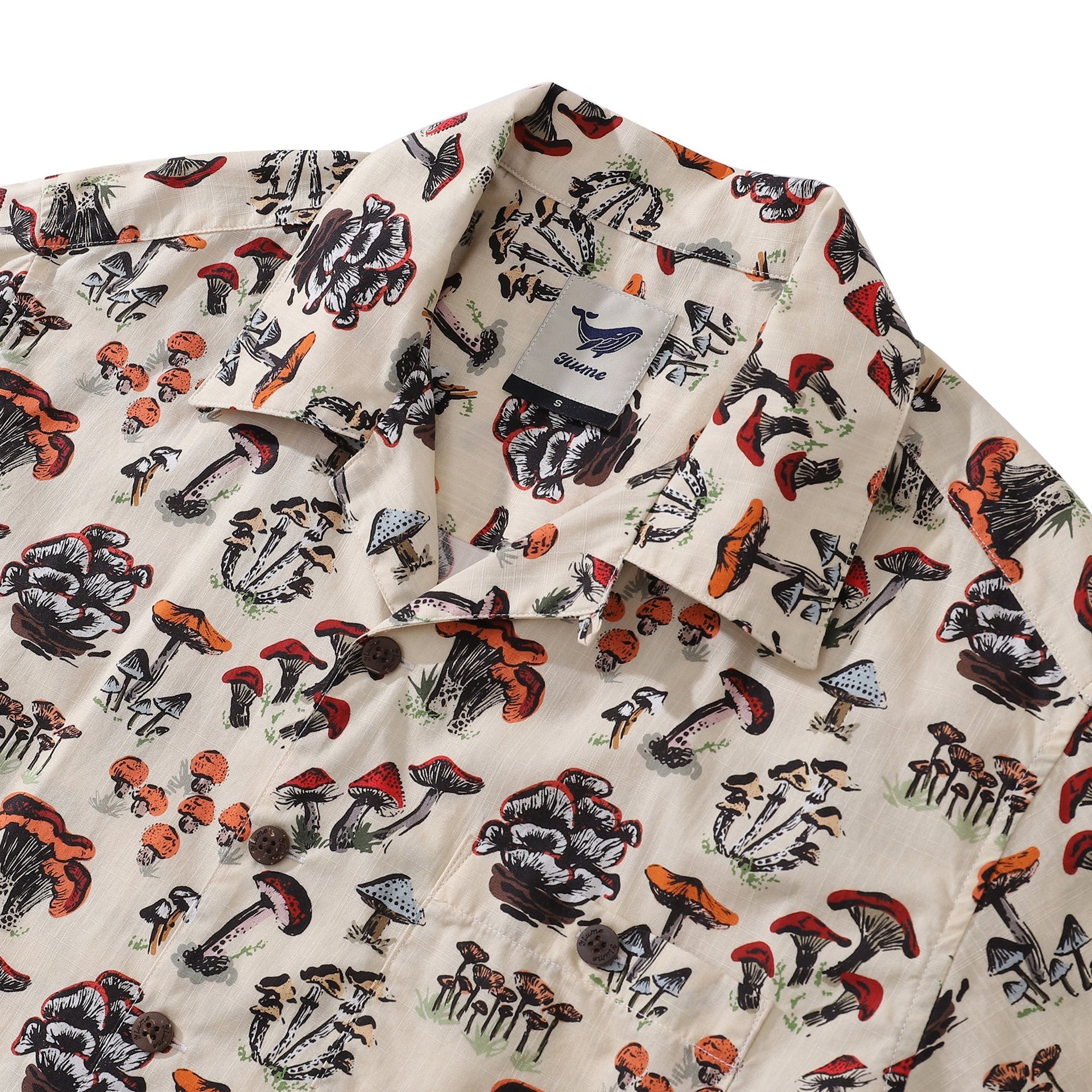 Men's Shroomy Land Cotton Camp Collar Hawaiian Shirt