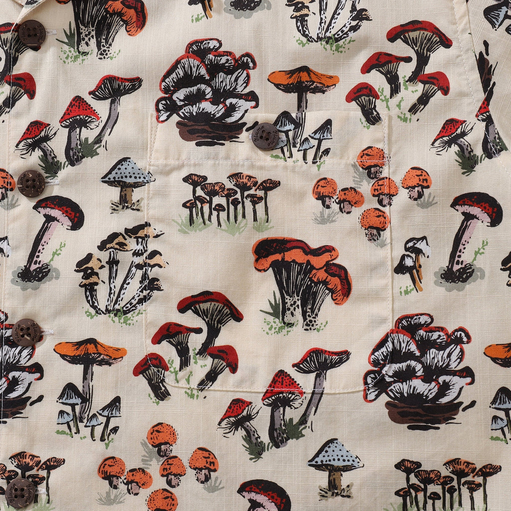 Men's Shroomy Land Cotton Camp Collar Hawaiian Shirt
