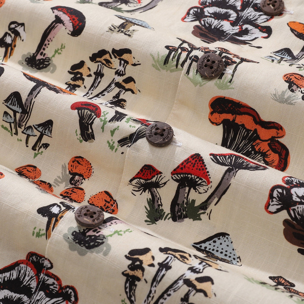 Men's Shroomy Land Cotton Camp Collar Hawaiian Shirt