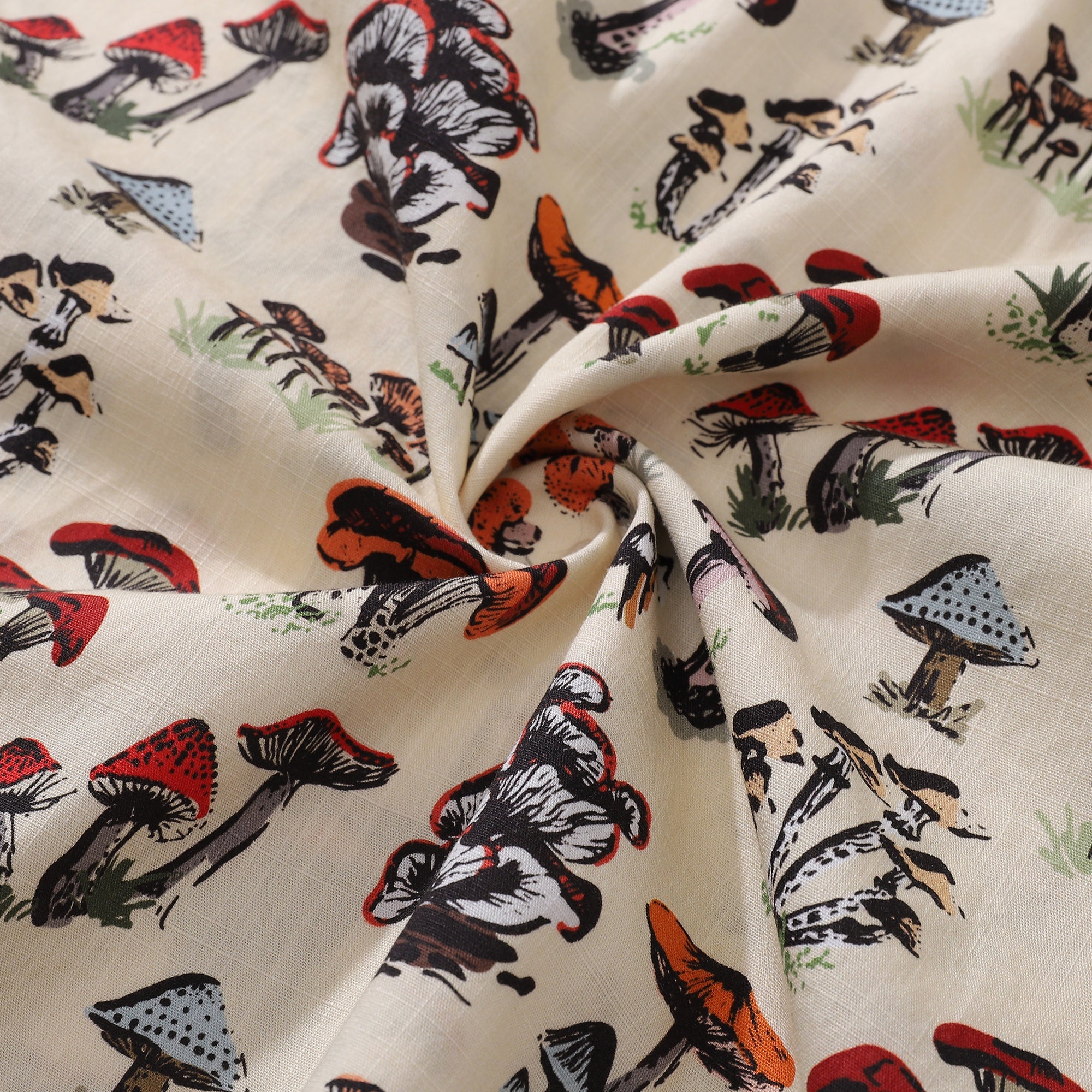 Men's Shroomy Land Cotton Camp Collar Hawaiian Shirt