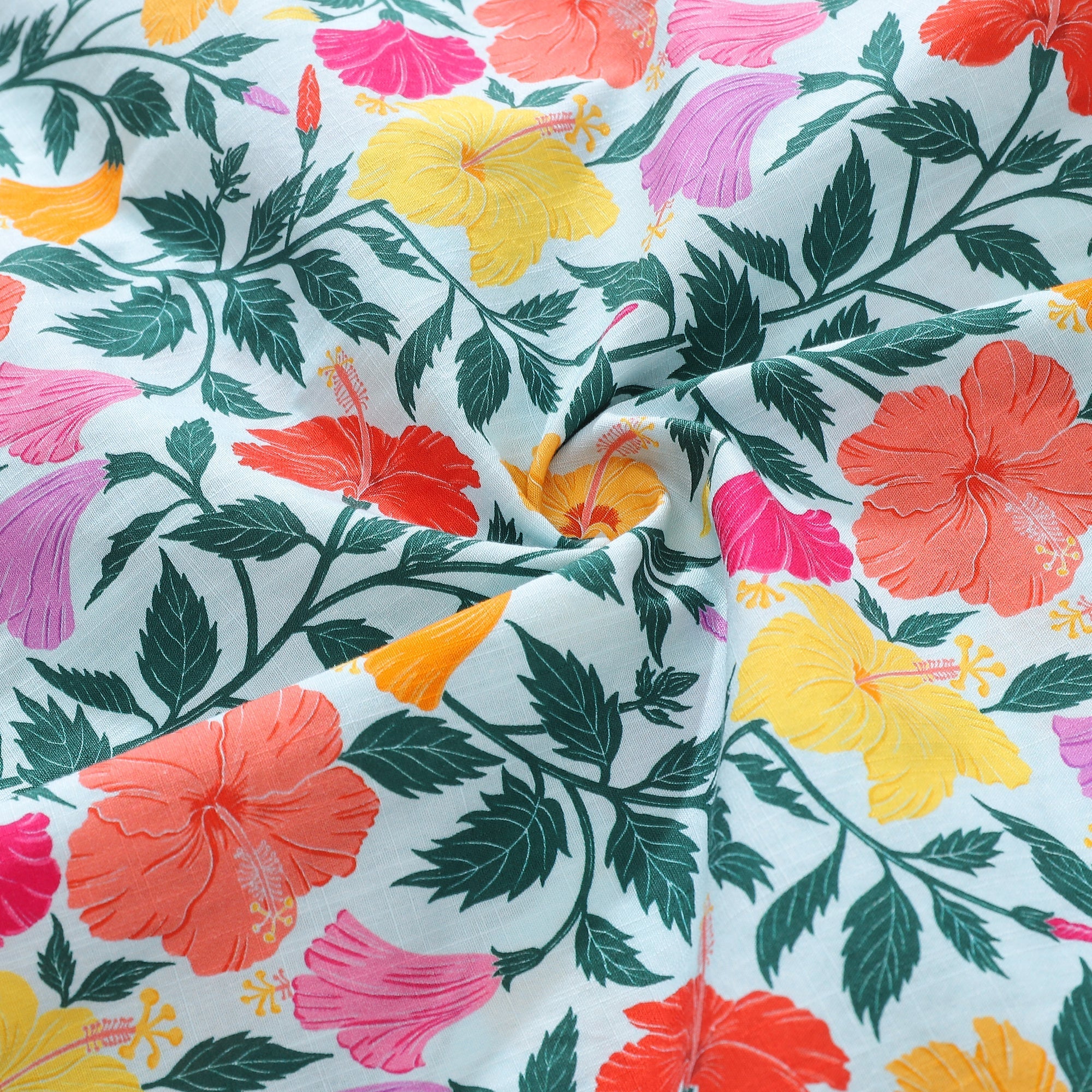Men's 1940s Vintage Rainbow Petals Hawaiian Shirt Camp Collar