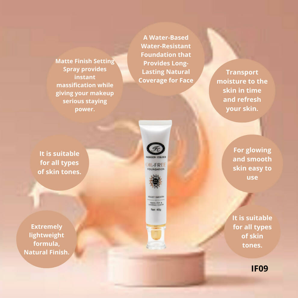Oil-Free Sunscreen Foundation for Smooth Natural Finish