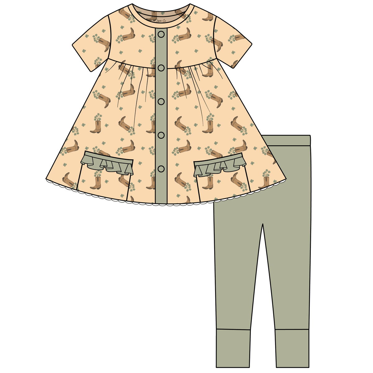 Indiana Bamboo Short Sleeve Tunic + Legging Set (Pre-Order)