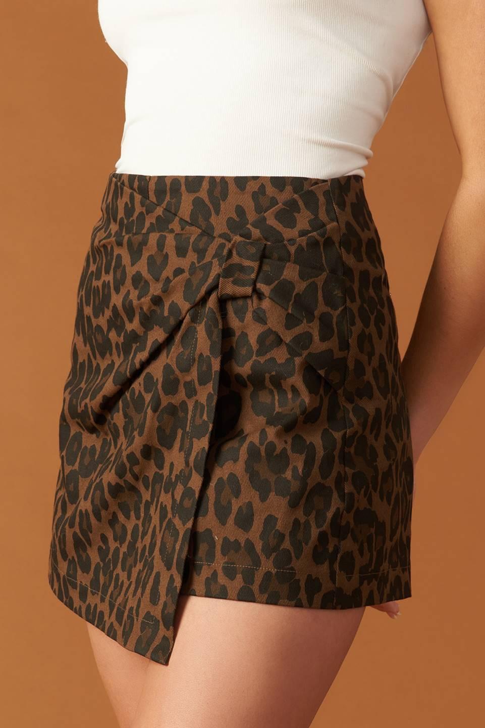 Midnight Train Printed Twill Mini Skirt