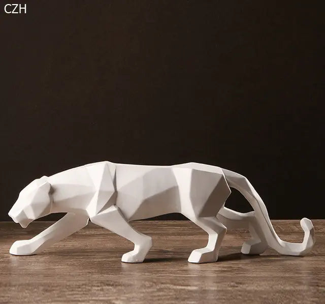Nordic Style Furniture Decor - Origami Resin Leopard
