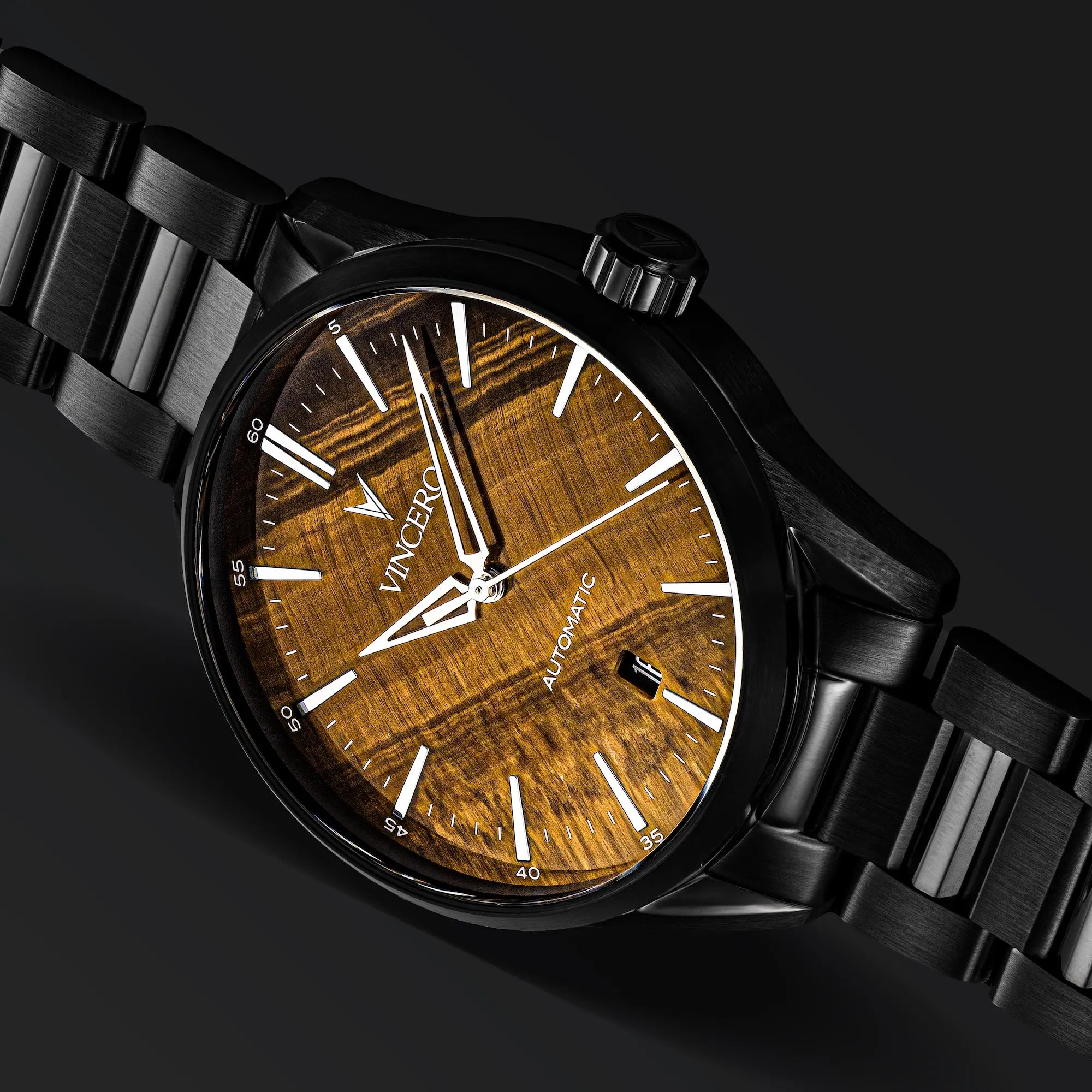 Icon Automatic Watch - Tigers Eye Stealth Self-Winding