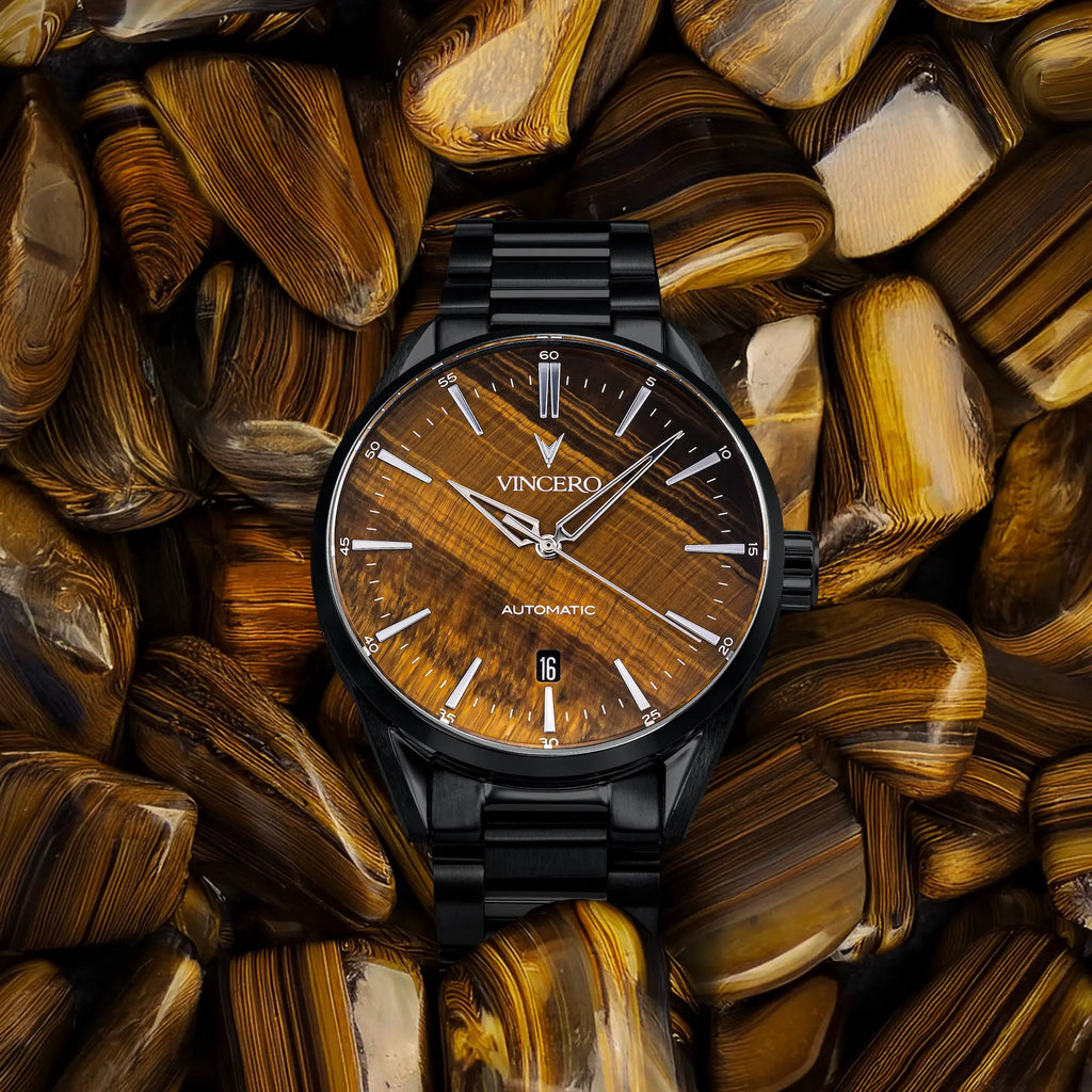 Icon Automatic Watch - Tigers Eye Stealth Self-Winding