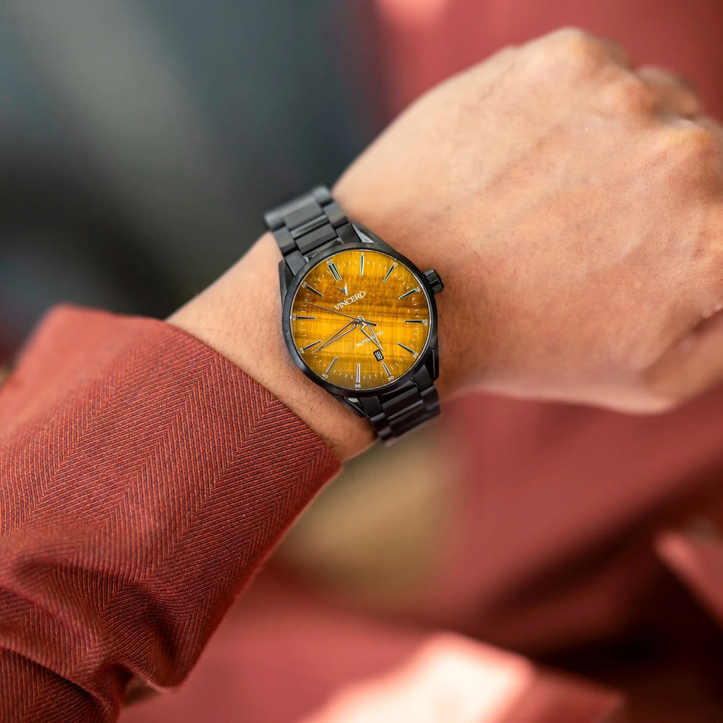 Icon Automatic Watch - Tigers Eye Stealth Self-Winding