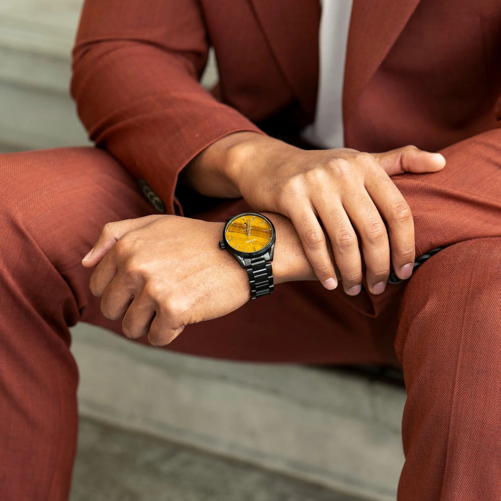 Icon Automatic Watch - Tigers Eye Stealth Self-Winding