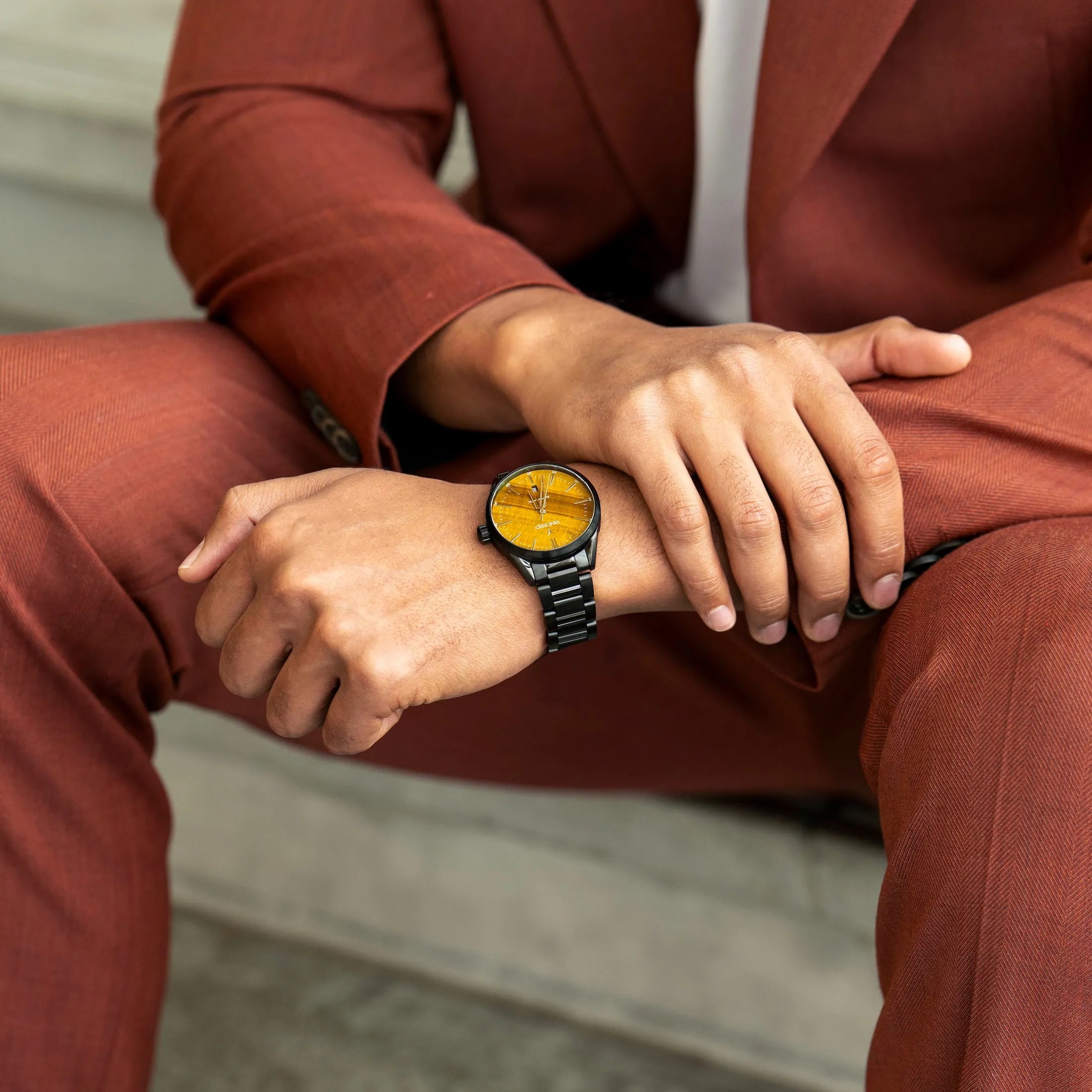 Icon Automatic Watch - Tigers Eye Stealth Self-Winding